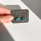 Teal marble studs