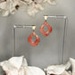 Dark pink marble Moroccan style dangles