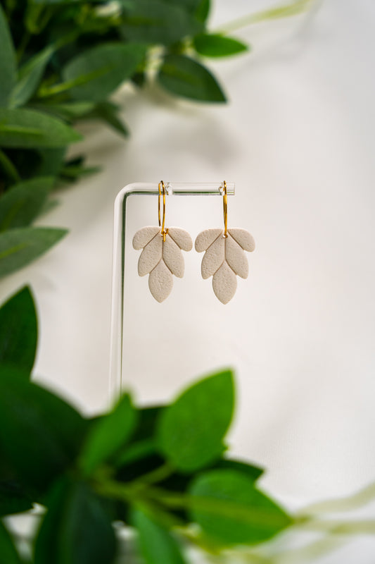 White floral dangles