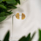Half circle white and gold marble studs